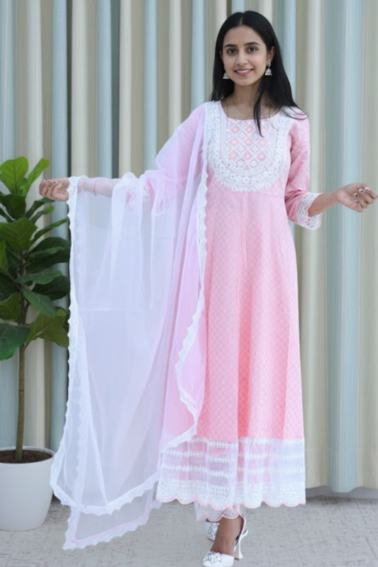 Blush Bloom Anarkali Kurti