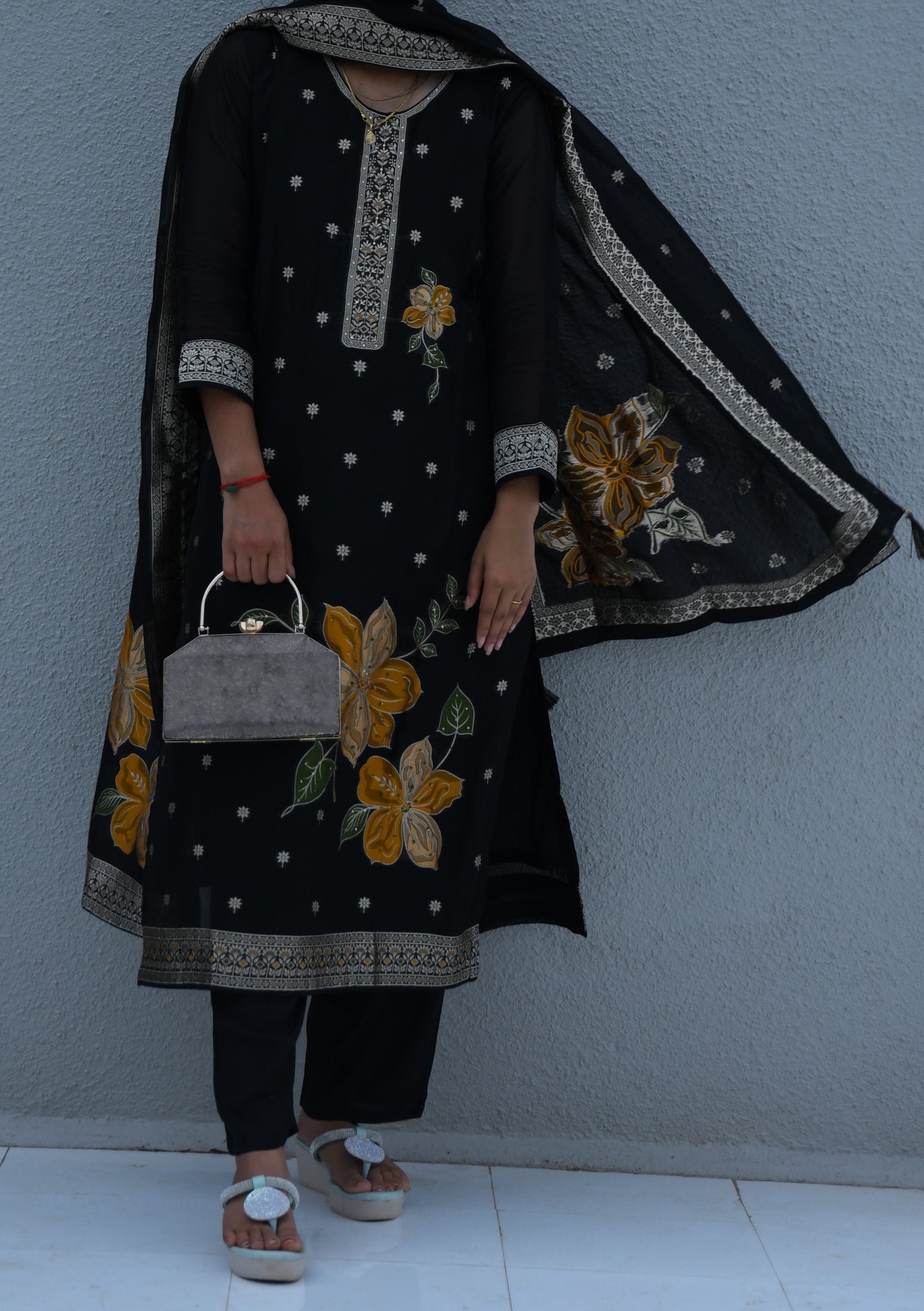 Midnight Blossom Suit Set