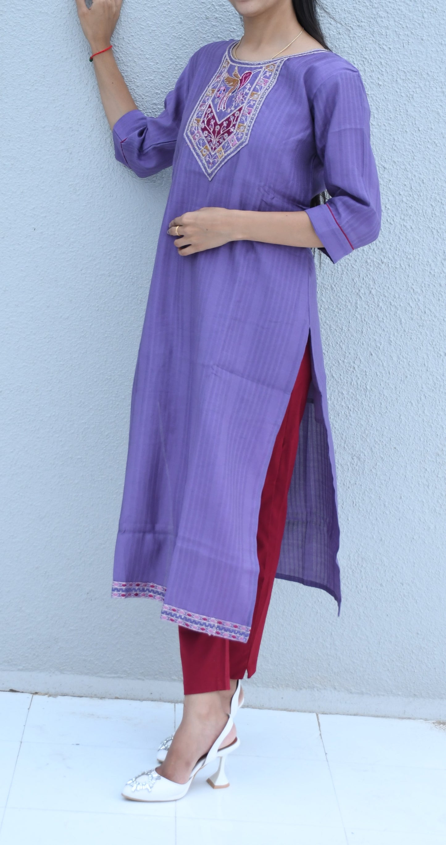 Neelika Bird Motif Kurti Set