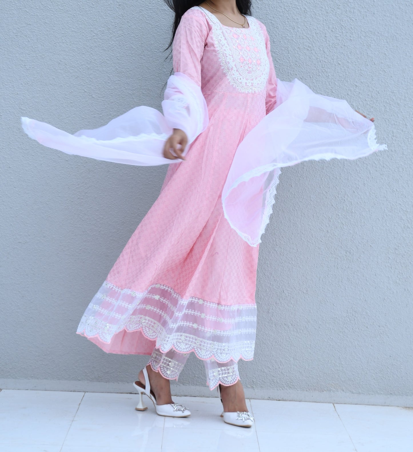 Blush Bloom Anarkali Kurti