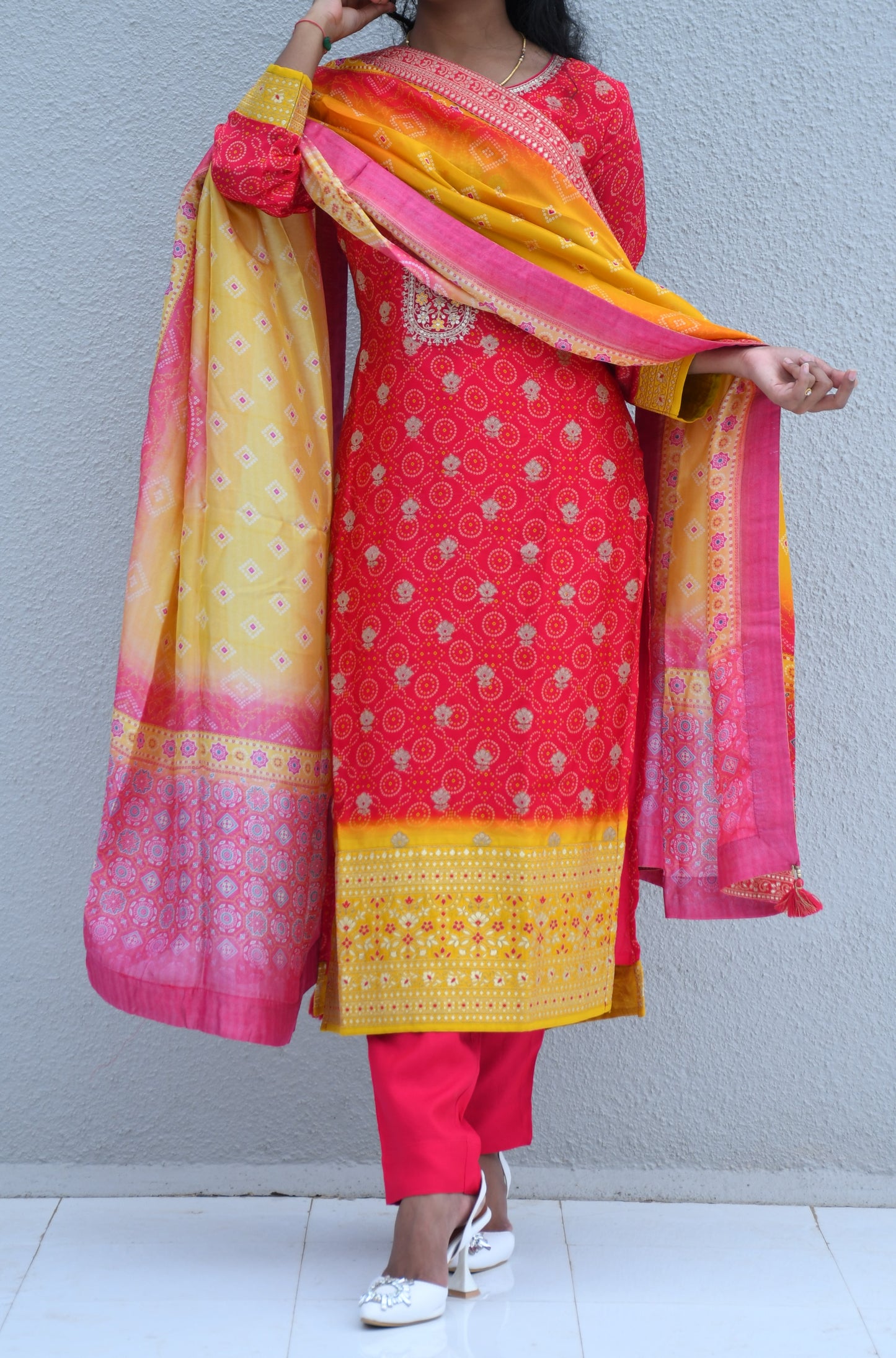 Rangmohar Bandhej Suit Set