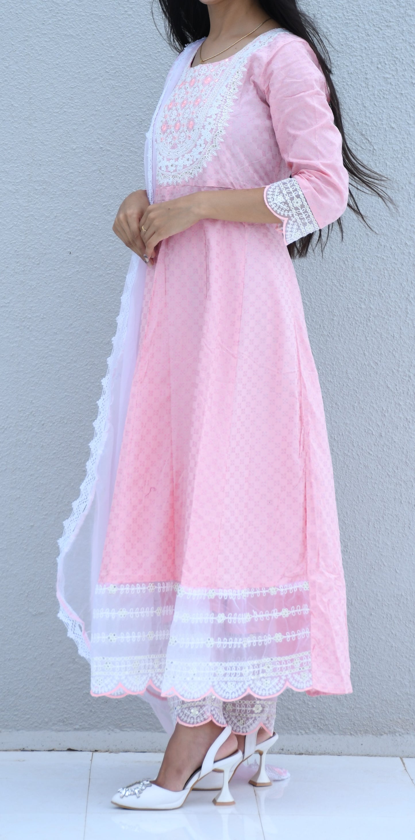 Blush Bloom Anarkali Kurti
