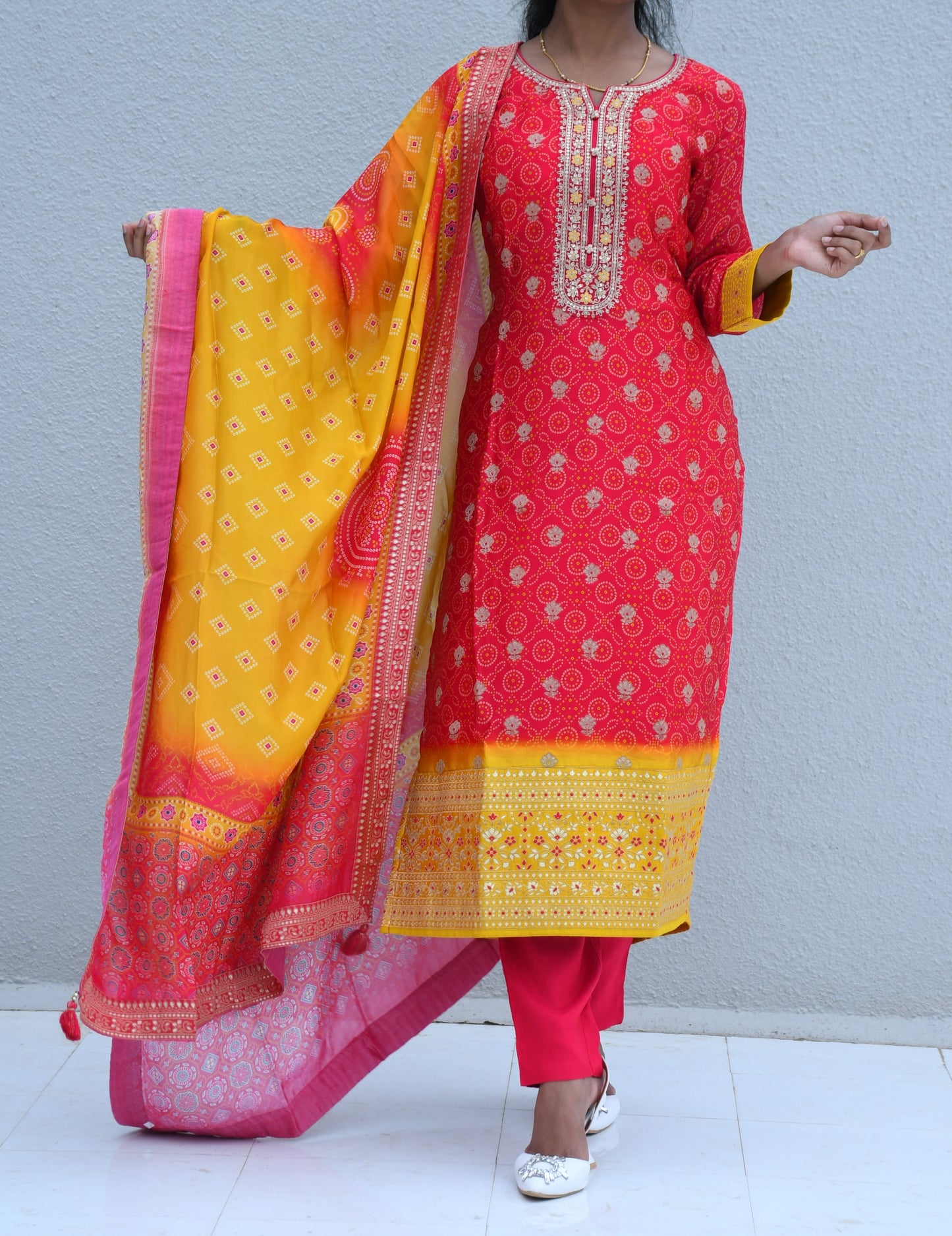 Rangmohar Bandhej Suit Set
