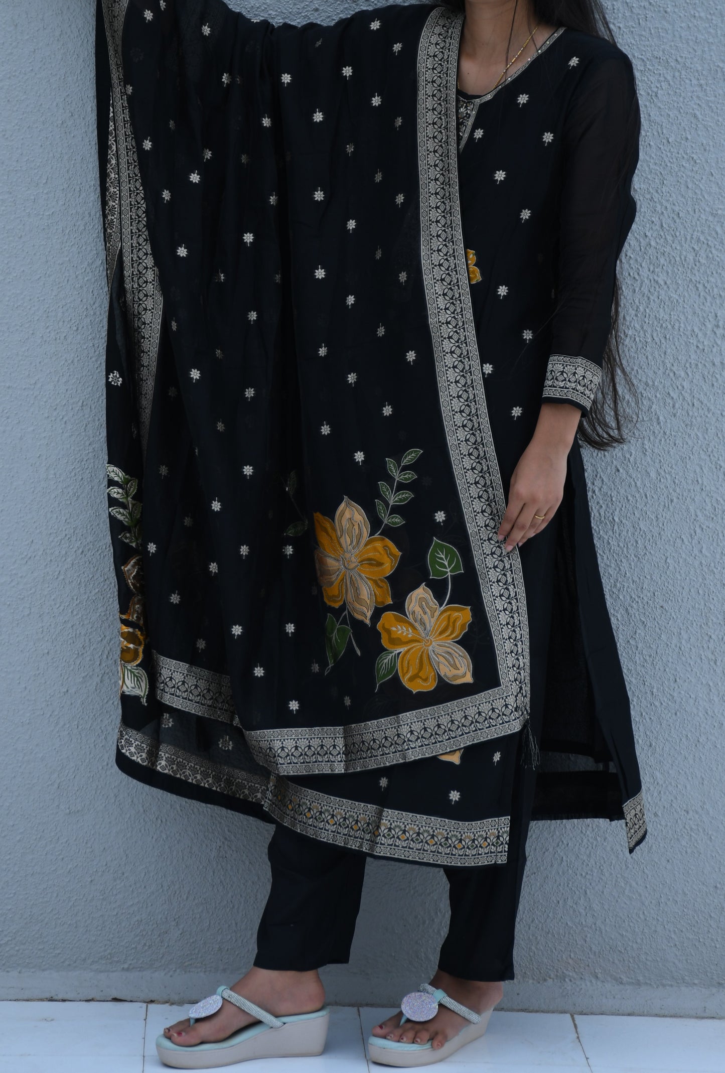Midnight Blossom Suit Set