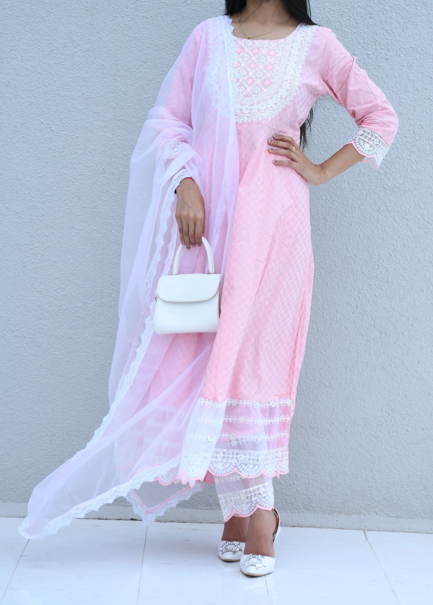 Blush Bloom Anarkali Kurti