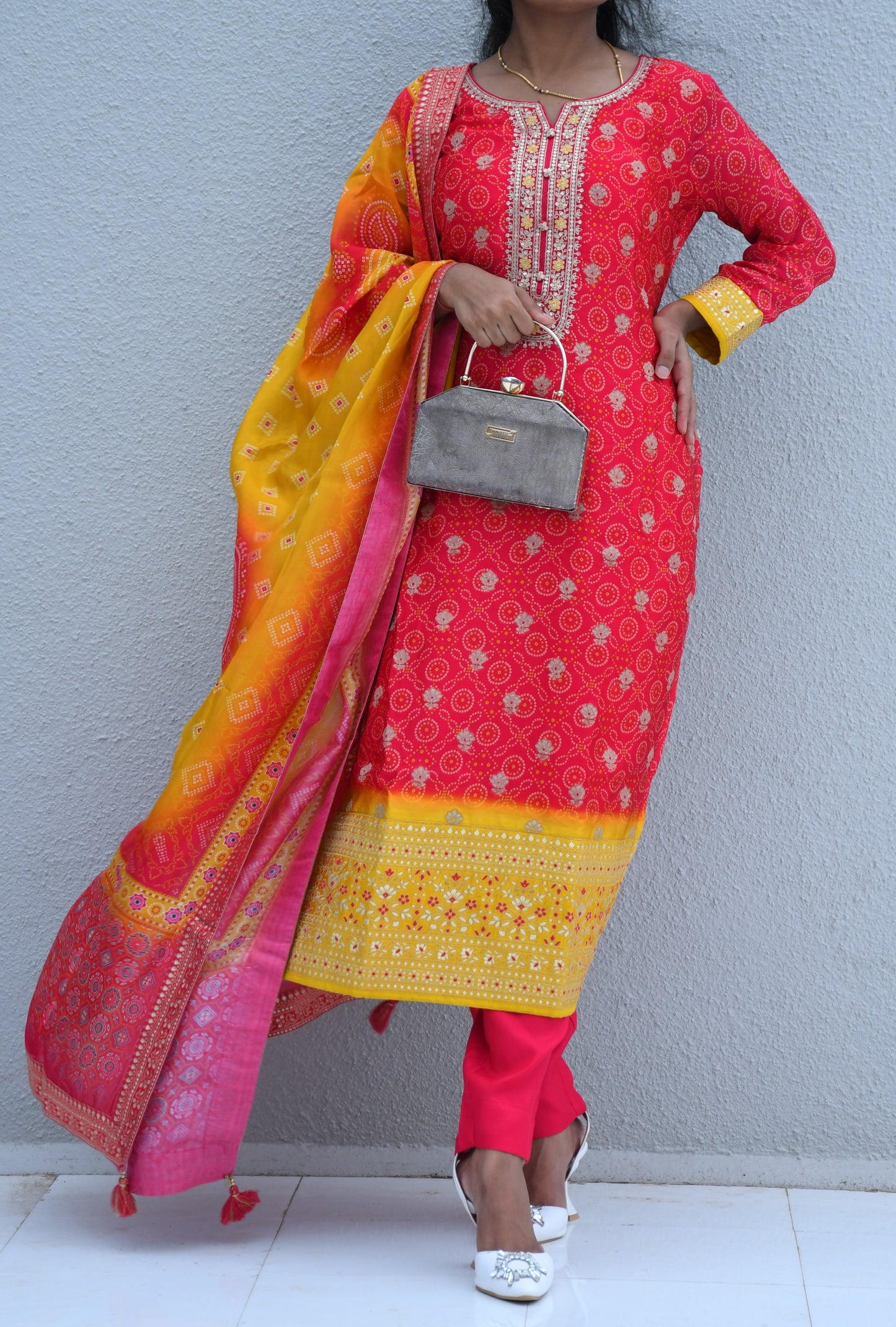 Rangmohar Bandhej Suit Set