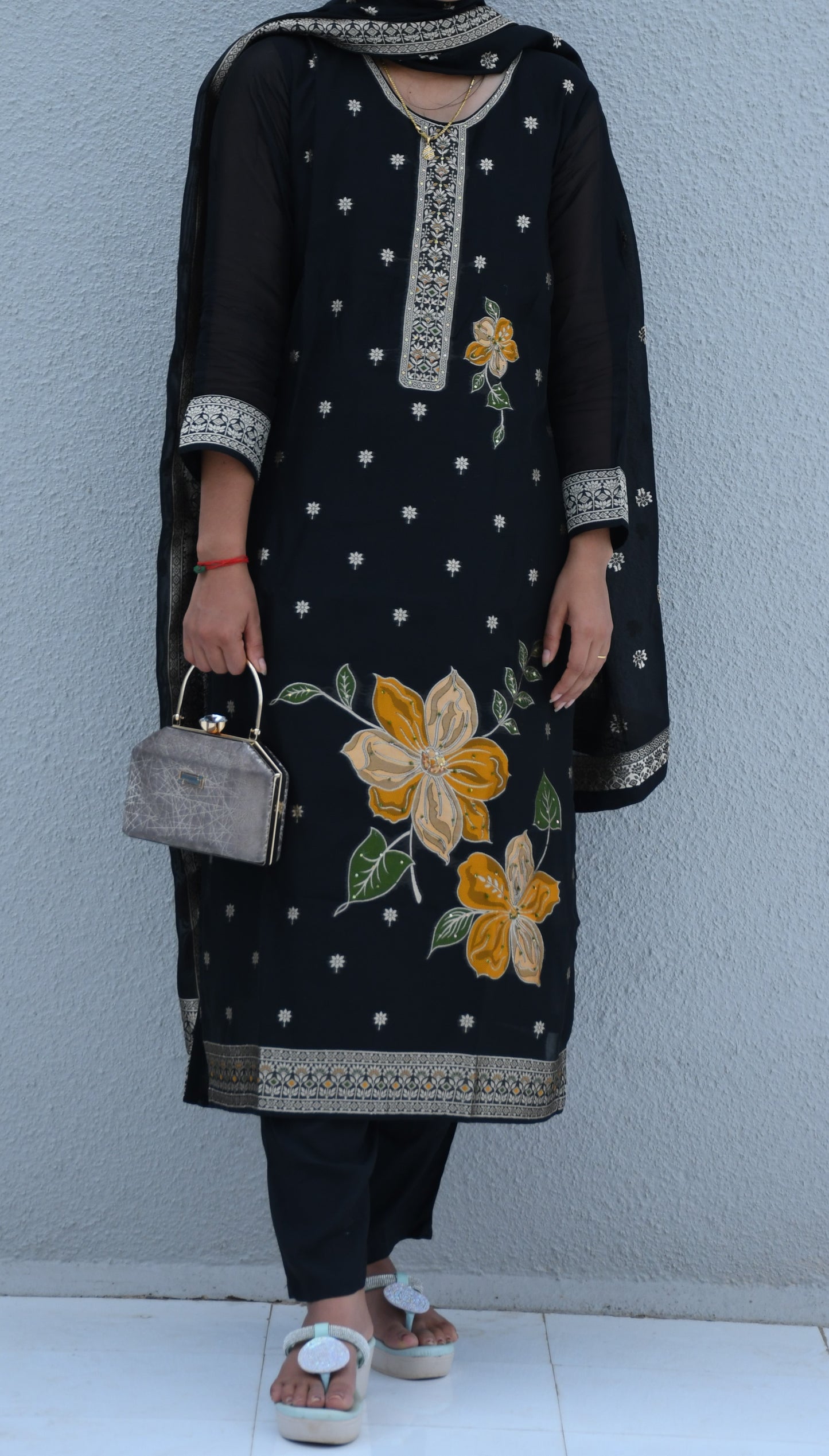 Midnight Blossom Suit Set