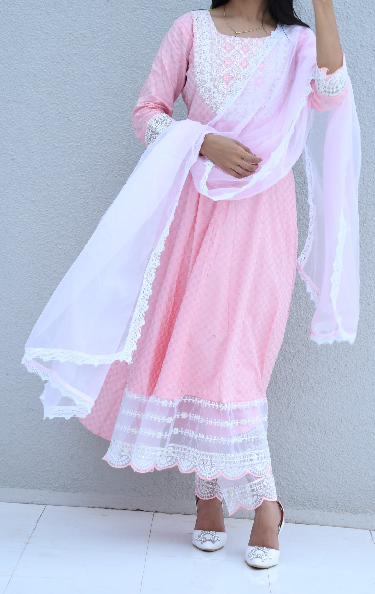 Blush Bloom Anarkali Kurti