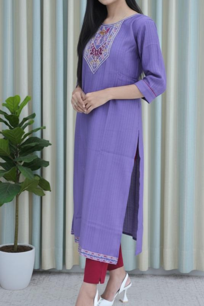 Neelika Bird Motif Kurti Set