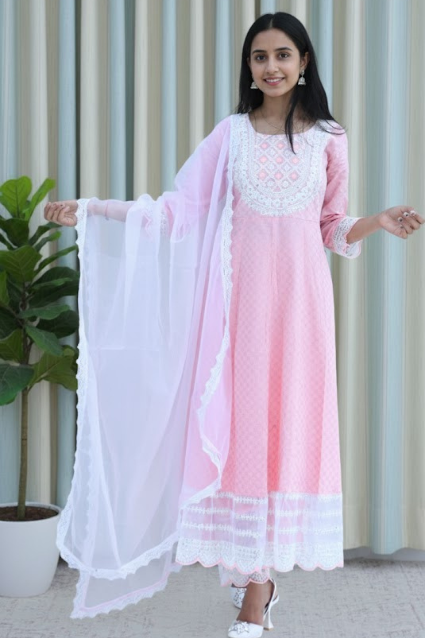 Blush Bloom Anarkali Kurti