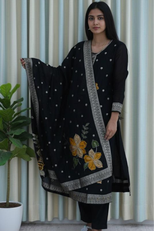 Midnight Blossom Suit Set