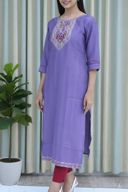 Neelika Bird Motif Kurti Set