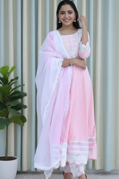 Blush Bloom Anarkali Kurti