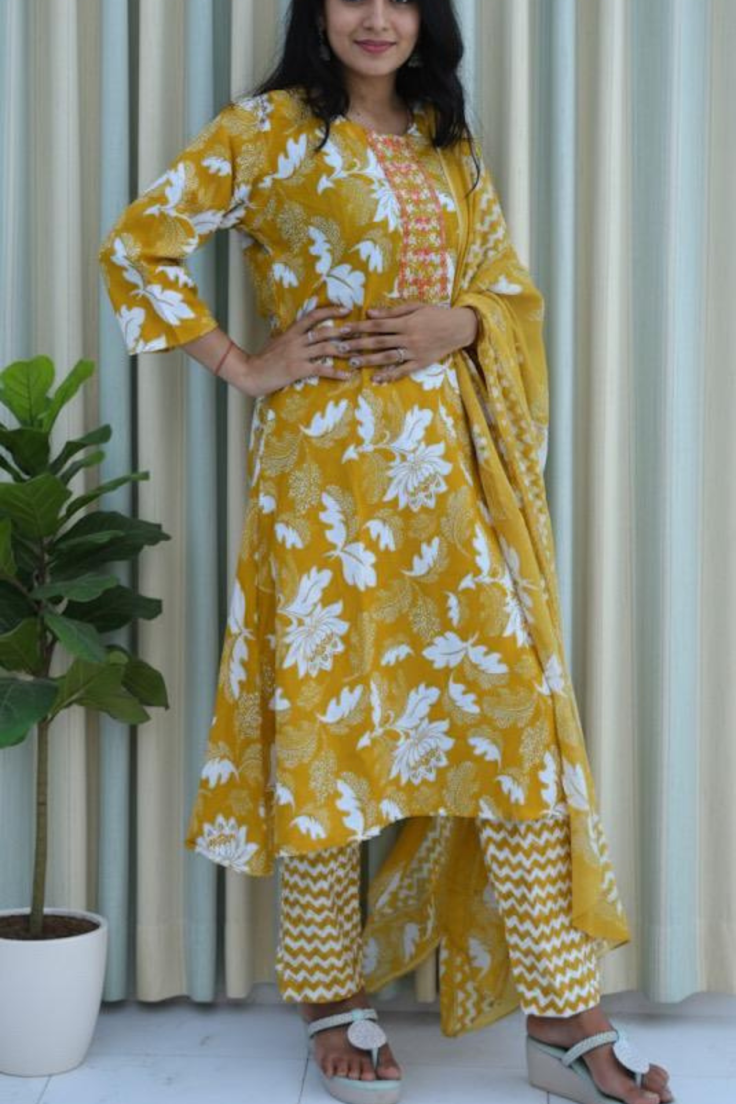 HaldiBloom Floral Suit Set