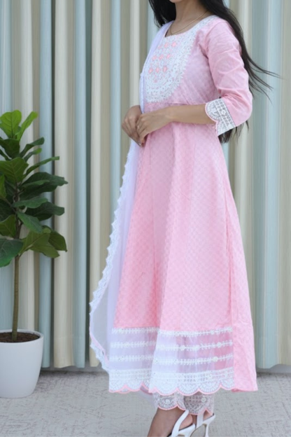 Blush Bloom Anarkali Kurti