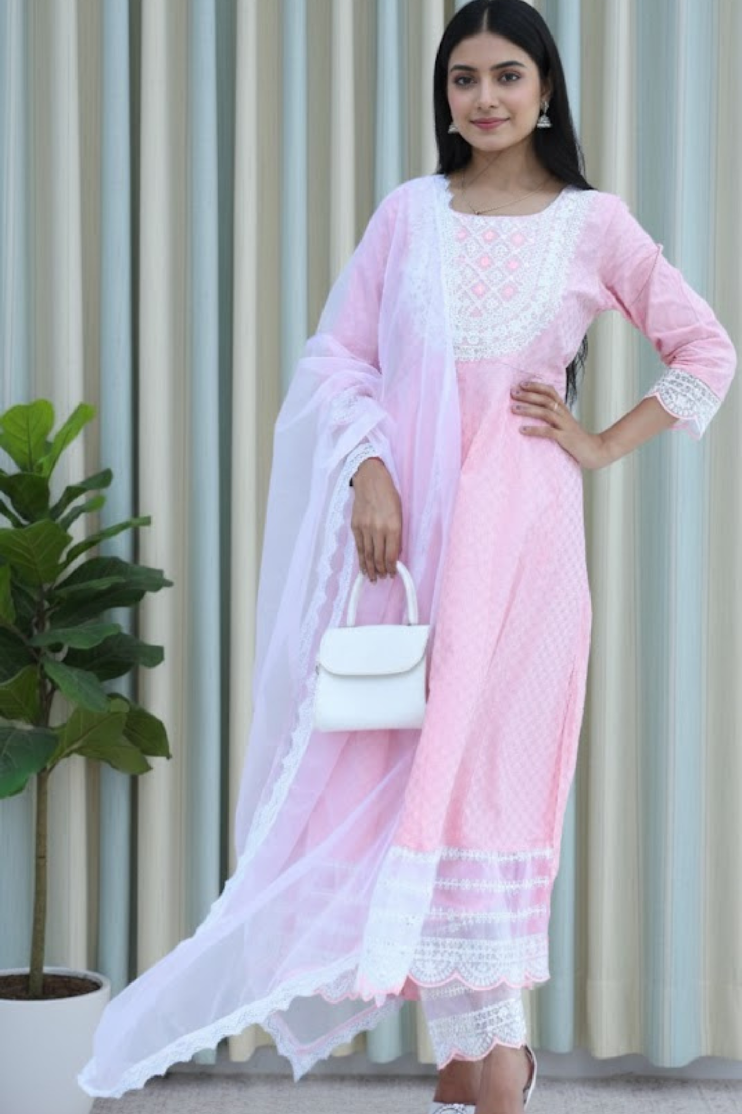 Blush Bloom Anarkali Kurti
