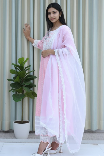 Blush Bloom Anarkali Kurti