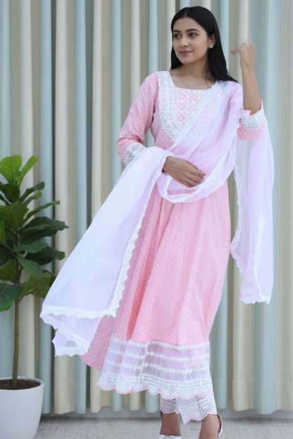 Blush Bloom Anarkali Kurti