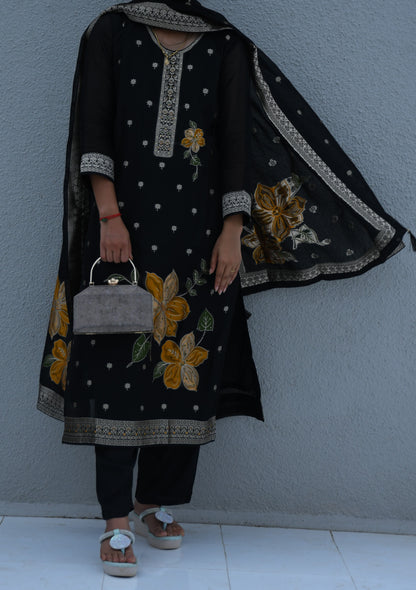Midnight Blossom Suit Set