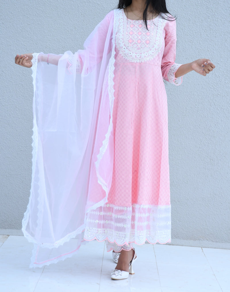 Blush Bloom Anarkali Kurti