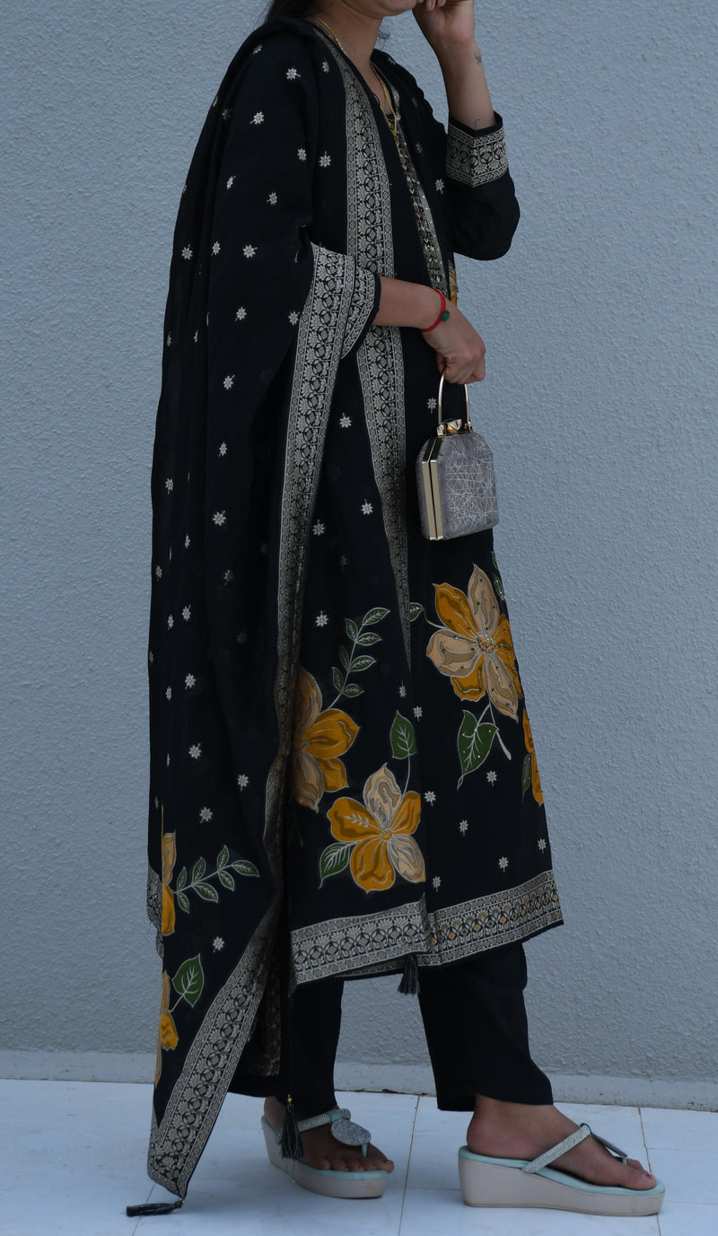 Midnight Blossom Suit Set