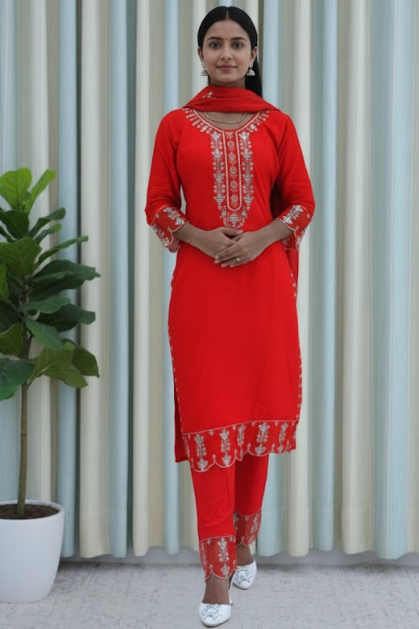 Scarlet Shine Suit Set