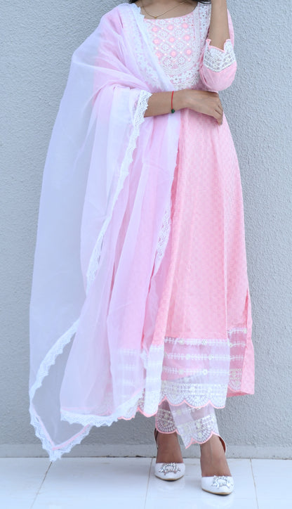 Blush Bloom Anarkali Kurti