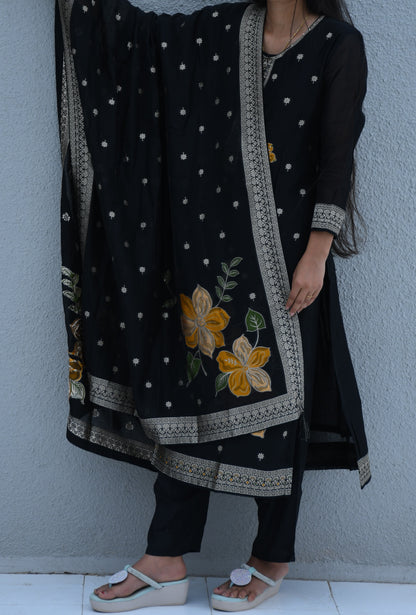 Midnight Blossom Suit Set