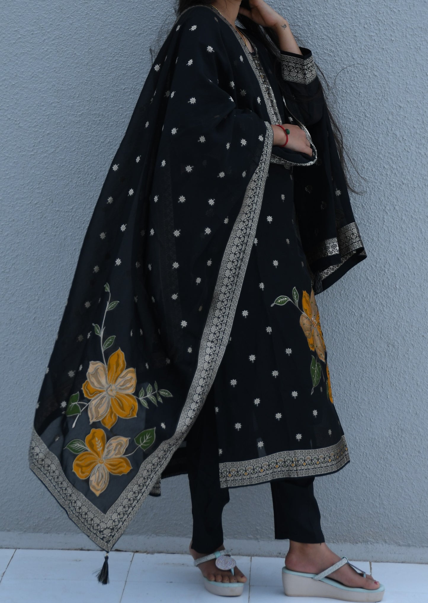 Midnight Blossom Suit Set